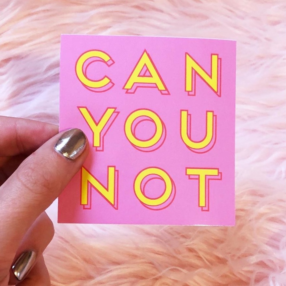 Pink Sticker “Can You Not”